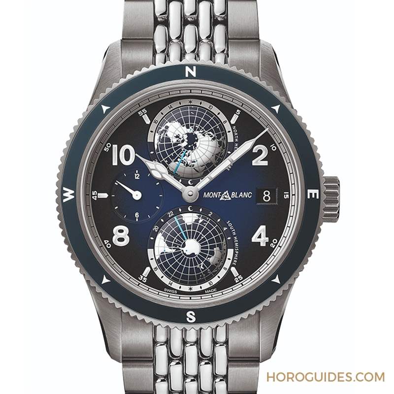 MONTBLANC - 冷光、冰藍(lán)與專業(yè)：風(fēng)格型男工具表三大標(biāo)配｜萬寶龍1858 Geosphere腕表