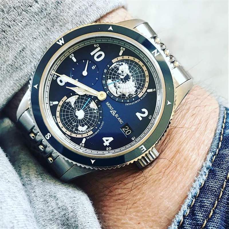 MONTBLANC - 冷光、冰藍(lán)與專業(yè)：風(fēng)格型男工具表三大標(biāo)配｜萬寶龍1858 Geosphere腕表