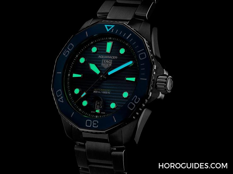 TAG HEUER - 藍白陶瓷圈！ TAG Heuer Aquaracer Professional 300 GMT兩地時間腕表