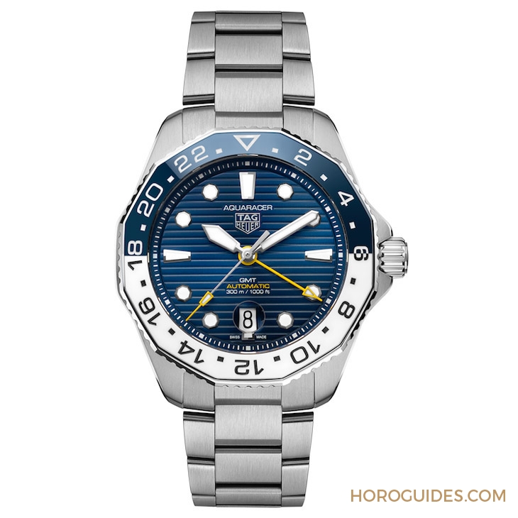 TAG HEUER - 藍白陶瓷圈！ TAG Heuer Aquaracer Professional 300 GMT兩地時間腕表