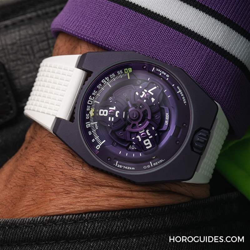 URWERK - 游走在懷舊與科幻之間的味道，URWERK UR-100V UltraViolet紫光奇?zhèn)b