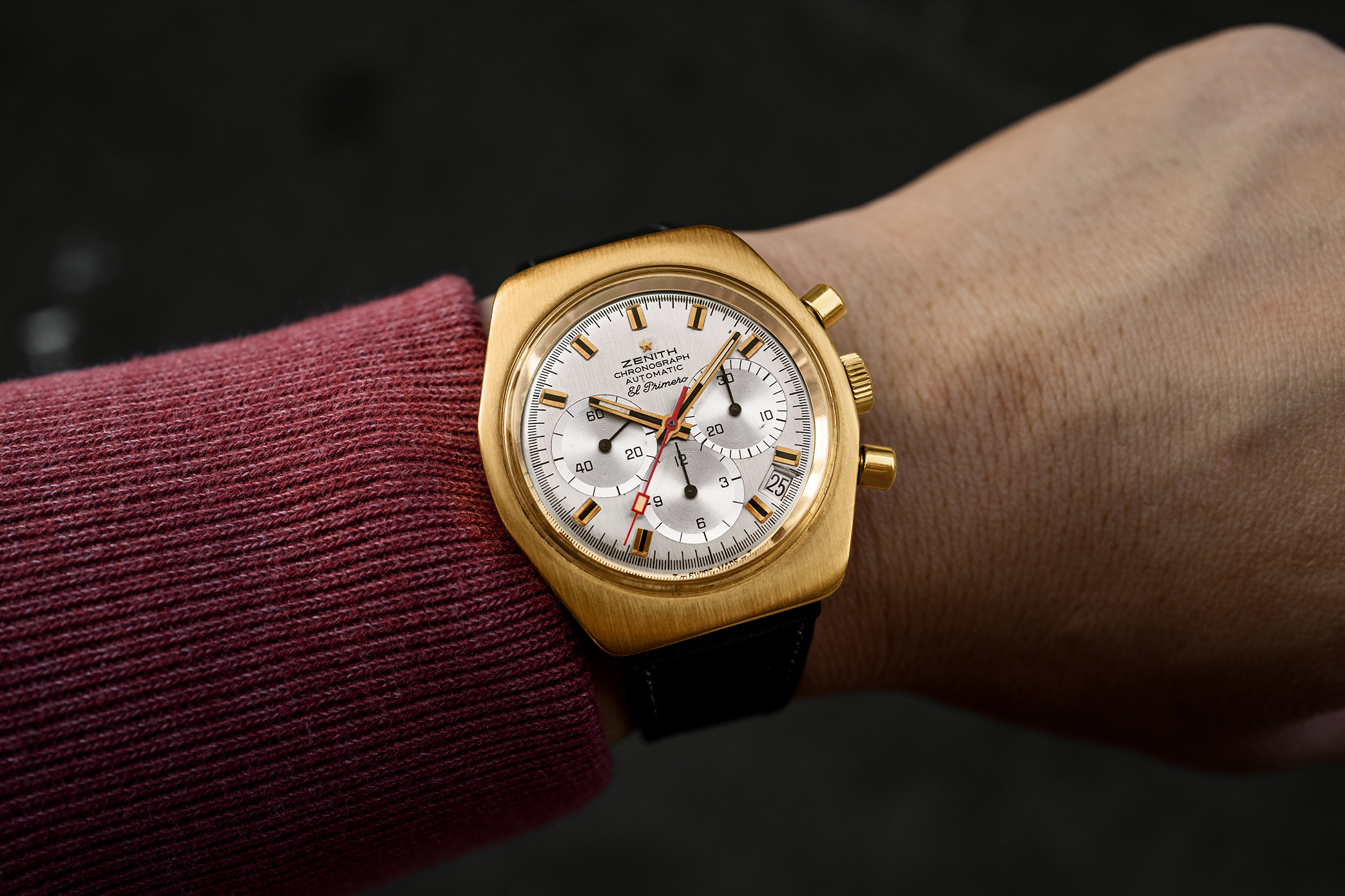1970年代真力時(shí)El Primero Ref.?G7810 18k黃金通過豐富的福登