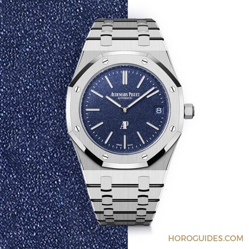 AUDEMARS PIGUET - 白金材質(zhì)的Royal Oak「JUMBO」16202BC，采用愛彼全新藍色粒紋表面