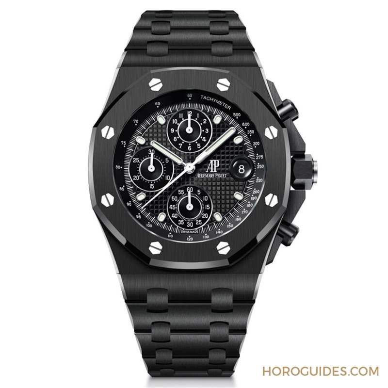 AUDEMARS PIGUET - 愛彼皇家橡樹離岸型自動(dòng)上鏈計(jì)時(shí)碼表首見黑陶瓷鏈帶款、祭出黃金結(jié)合黑陶瓷的對(duì)比美