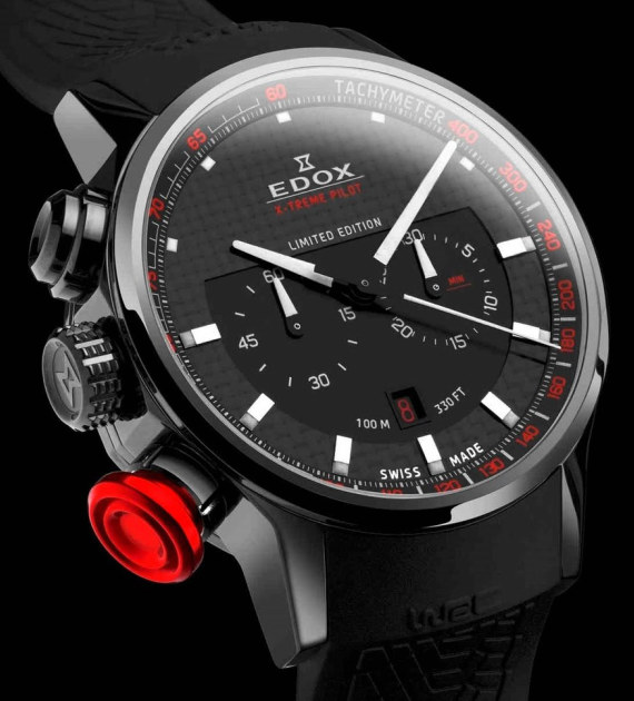 Edox WRC Xtreme Pilot & Chronorally左撇子多功能計(jì)時腕表