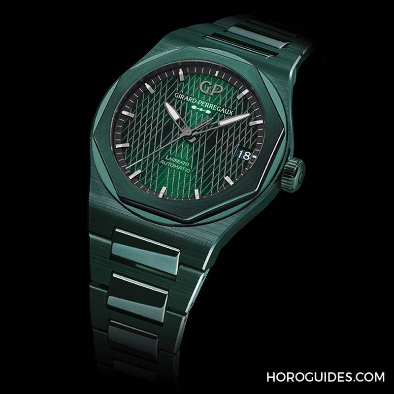 GIRARD-PERREGAUX - 英國賽車綠的超激魅力！ 芝柏表桂冠系列綠色陶瓷腕表阿斯頓·馬丁特別版42毫米& 38毫米
