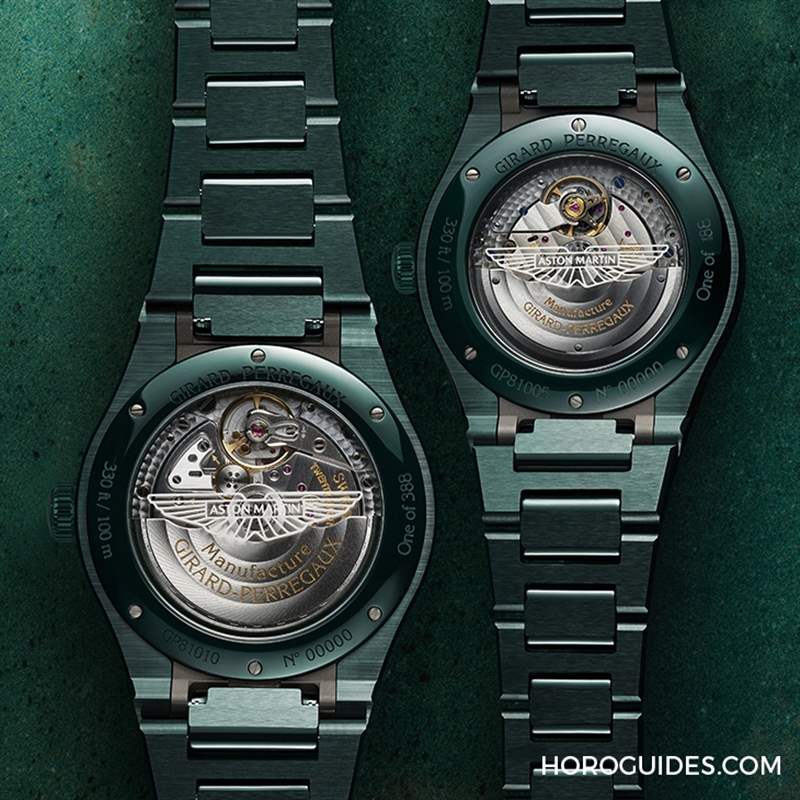 GIRARD-PERREGAUX - 英國賽車綠的超激魅力！ 芝柏表桂冠系列綠色陶瓷腕表阿斯頓·馬丁特別版42毫米& 38毫米