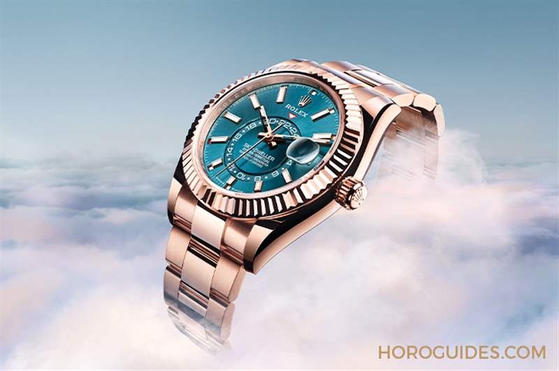 ROLEX - 勞力士天行者Sky-Dweller半金材質(zhì)推出薄荷綠新色，玫瑰金材質(zhì)搭配專屬藍(lán)綠色表盤