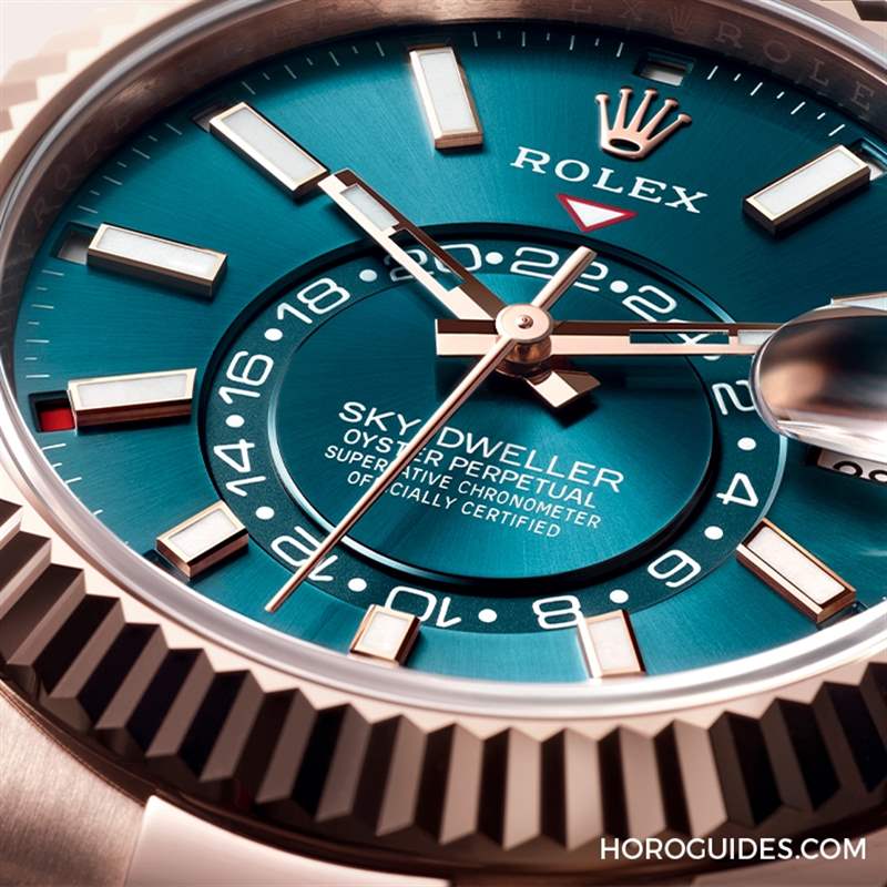 ROLEX - 勞力士天行者Sky-Dweller半金材質(zhì)推出薄荷綠新色，玫瑰金材質(zhì)搭配專屬藍(lán)綠色表盤