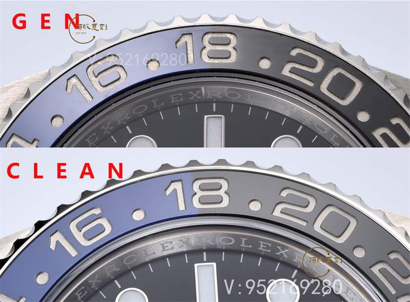 Clean廠C廠國米圈對(duì)比評(píng)測,C廠勞力士藍(lán)黑圈和正品對(duì)比差距大嗎