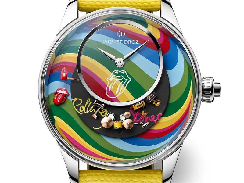 Jaquet Droz推出The Rolling Stones Automaton滾石樂隊(duì)主題腕表：黑膠唱片與機(jī)巧裝置