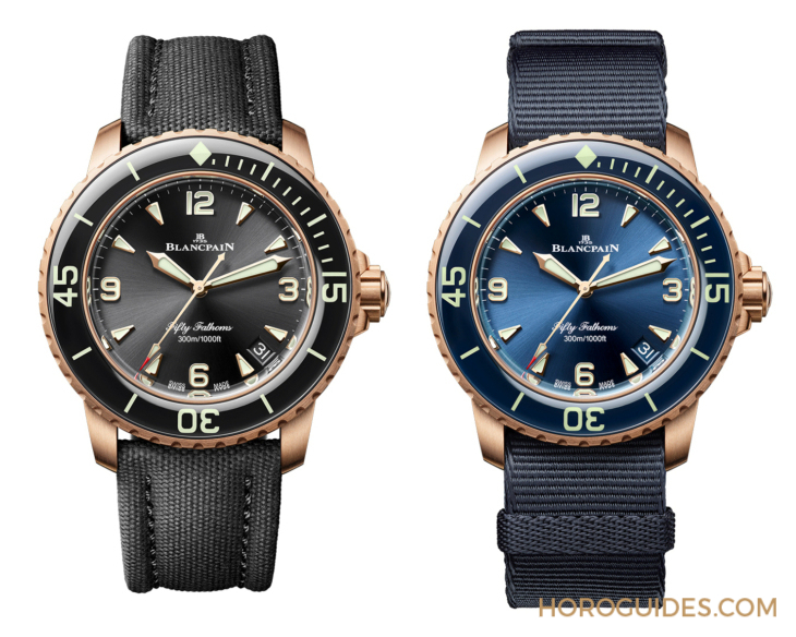 BLANCPAIN - 42mm新成員報到！ BLANCPAIN Fifty Fathoms 18K紅金、23級鈦金新款登場