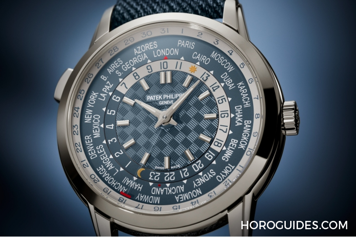 PATEK PHILIPPE - 首創日期顯示與當地時間同步，新一代世界時間腕表｜PATEK PHILIPPE Ref. 5330G-001藍灰面