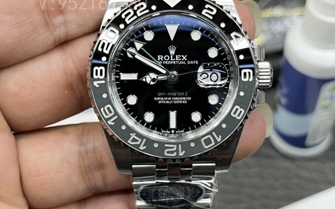 C廠Clean廠勞力士24新款格林尼治GMT黑灰皮蛋圈小綠針做工怎么樣